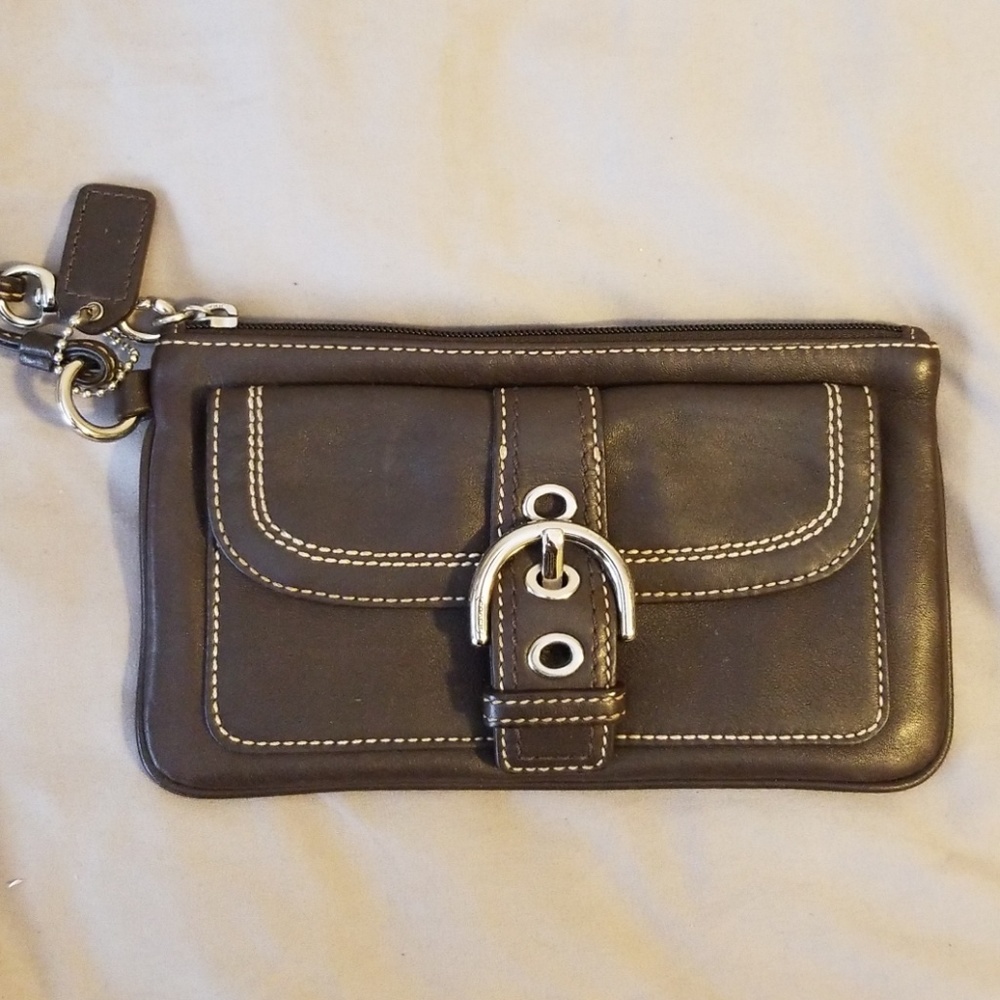 Coach Wrislet Large Brown leather